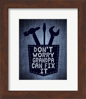 Don't Worry In Blue Fine Art Print