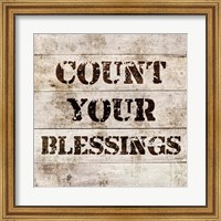 Count Your Blessings In Wood Fine Art Print