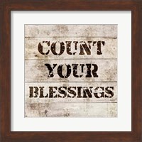 Count Your Blessings In Wood Fine Art Print