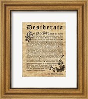 Old English Desiderata Fine Art Print