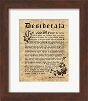 Old English Desiderata Fine Art Print