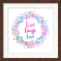 Live, Laugh, Love-Pastel Fine Art Print