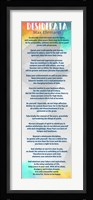 Rainbow Desiderata Framed Print