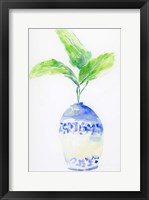 Blue and White Botanical Framed Print