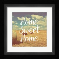 Home Sweet Home Bales of Hay Framed Print