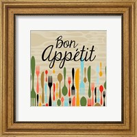 Bon Appetit Cutlery Beige Fine Art Print