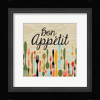 Bon Appetit Cutlery Beige Fine Art Print