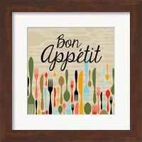 Bon Appetit Cutlery Beige Fine Art Print