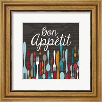 Bon Appetit Cutlery Grey Fine Art Print