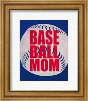 Baseball Mom In Blue Fine Art Print