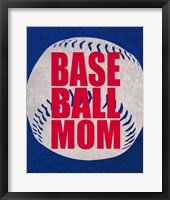 Baseball Mom In Blue Fine Art Print