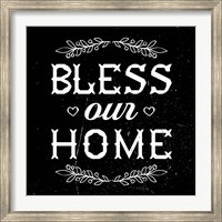 Bless Our Home-Black Fine Art Print