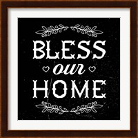 Bless Our Home-Black Fine Art Print