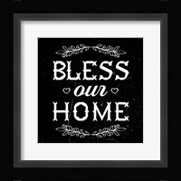 Bless Our Home-Black Fine Art Print