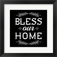 Bless Our Home-Black Fine Art Print