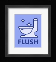Boy's Bathroom Task-Flush Framed Print