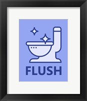 Boy's Bathroom Task-Flush Framed Print