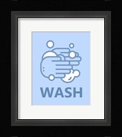 Boy's Bathroom Task-Wash Framed Print