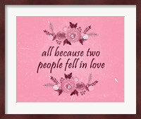 All Because-Pink Fine Art Print
