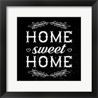 Home Sweet Home-Black Fine Art Print