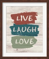 live Laugh Love-Wood Fine Art Print