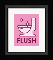 Girl's Bathroom Task-Flush Framed Print