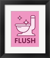 Girl's Bathroom Task-Flush Framed Print