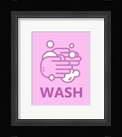Girl's Bathroom Task-Wash Framed Print