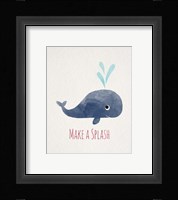Make a Splash Whale White Fine Art Print