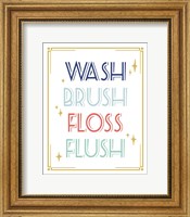 Wash Brush Floss Flush Shark Coral Part II Fine Art Print