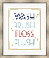 Wash Brush Floss Flush Shark Coral Part II Fine Art Print