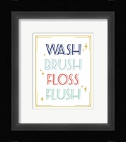 Wash Brush Floss Flush Shark Coral Part II Fine Art Print