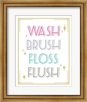 Wash Brush Floss Flush Shark Pink Part II Fine Art Print