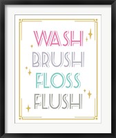 Wash Brush Floss Flush Shark Pink Part II Fine Art Print