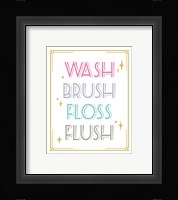 Wash Brush Floss Flush Shark Pink Part II Fine Art Print