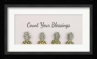 Count Your Blessings Pineapples Framed Print