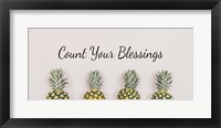 Count Your Blessings Pineapples Framed Print