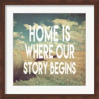 Home is Where Our Story Begins Bales of Hay Fine Art Print