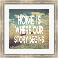 Home is Where Our Story Begins Bales of Hay Fine Art Print