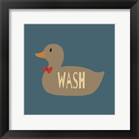 Duck Family Boy Wash Fine Art Print