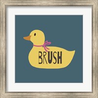 Duck Family Girl Brush Fine Art Print
