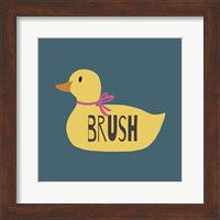 Duck Family Girl Brush Fine Art Print