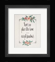 There's No Place Like Home Except Grandma's Pink Flowers Fine Art Print