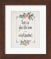 There's No Place Like Home Except Grandma's Pink Flowers Fine Art Print