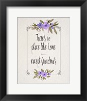 There's No Place Like Home Except Grandma's Purple Flowers Fine Art Print