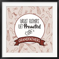 Great Fathers Get Promoted to Grandfathers Red Fine Art Print