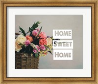 Home Sweet Home Flower Basket Color Fine Art Print