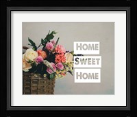 Home Sweet Home Flower Basket Color Fine Art Print