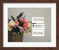 Home Sweet Home Flower Basket Color Fine Art Print