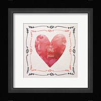 Watercolor Heart I Love Jesus Fine Art Print